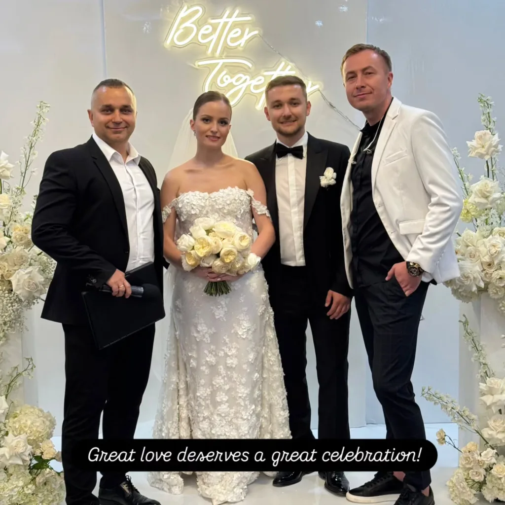 ✨ The day two hearts became one. A happy couple, endless love, and an unforgettable wedding celebration 💍 It was an honor for me to be part of this magical day ❤️ #wedding #newlyweds #happycouple #weddinghost #love #weddingday #lovestory