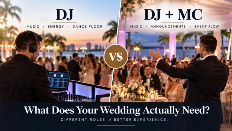 DJ vs. DJ + MC: What Does Your Wedding Actually Need?