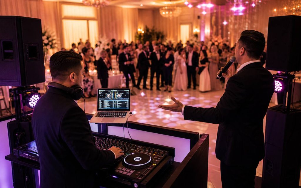 DJ and MC entertainment package with music, announcements, sound, and lighting in Florida